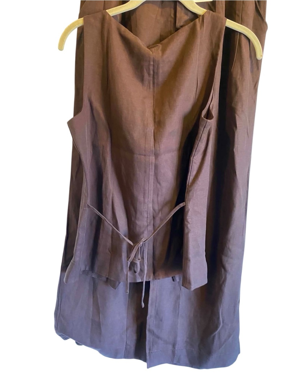 NWT Vuori Set Trestles Twill Wideleg/Button Down Tank FRENCH ROAST Size Small - Picture 4 of 6